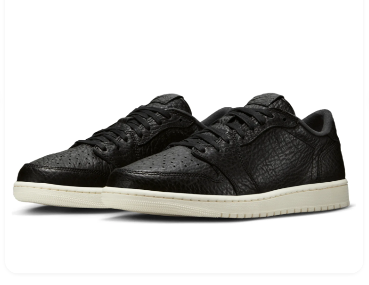 Air Jordan 1 Low OG 'No Swoosh Pack Black' 848775-005