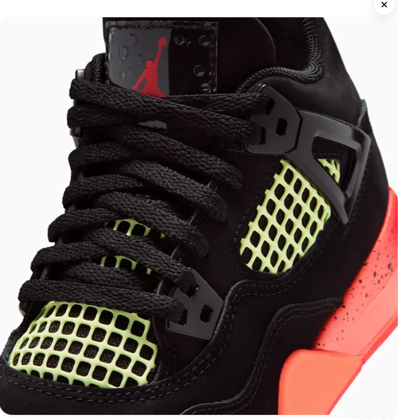 Kid's Jordan 4 Retro Black Infrared 23 Pre School